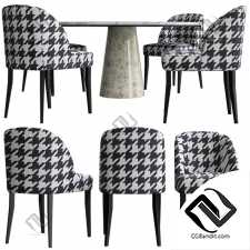 Стол и стул Table and chair Meridiani 12