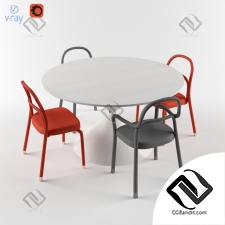 Стол и стул Table and chair Midj Clessidra