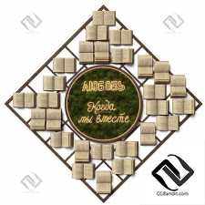 Настенная композиция из книг