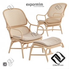 Кресло Armchair Expormim Frames with ottoman