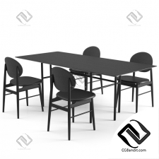 Стол и стул Table and chair Outline,Snaregade Rectangular