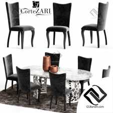 Стол и стул Table and chair Corte Zari EVA and FLORA