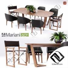 Стол и стул Table and chair 4Mariani Way,Clap