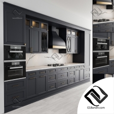 Кухня Kitchen furniture NeoClassic Dark Gray