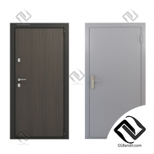 Дверь entrance door metal two-color