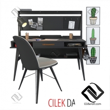 Стол и стул Table and chair CILEK dark metall