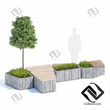 Уличные растения Street plants Seats and benches