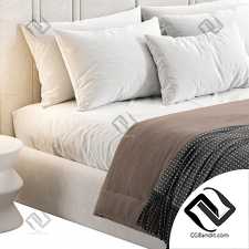 Medburn Wide Headboard Panel Stripe Bed