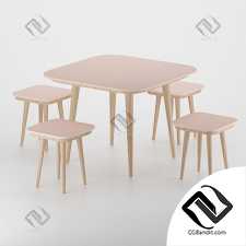 Стол и стулья Minimal table and chair