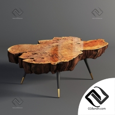 Журнальный стол Coffee table Wood slab