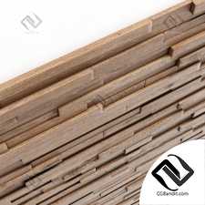 Wall wood long rail