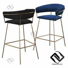 Барный стул Bar stool Hanna velvet