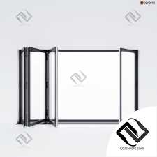 Окна Sliding aluminum accordion window 02