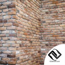 Материал Brick wall with corners 61