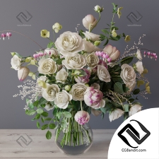 Букет Bouquet of white roses 04