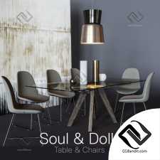 Стол и стул Table and chair Soul,Dolly