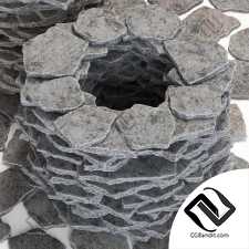 Rock stone plate form n1 / Скальный камень плиточной формы