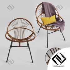 Стул rattan vintage chair Rohe Noordwolde