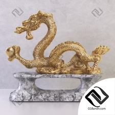 Скульптуры Sculptures Golden Dragon