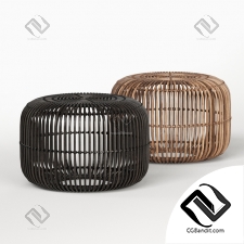Стол Table Small Flat Rattan Side