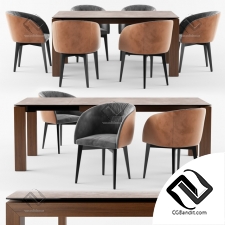 Стол и стул Table and chair Connubia Calligaris Sigma Dining