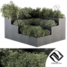 Outdoor Plant Set 324 - Concrete Plant Box Set