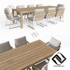 Стол и стул Table and chair AEGEAN TEAK RECTANGULAR DINING