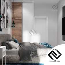 Спальня в современном стиле 3d scene интерьер