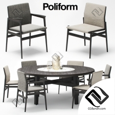 Стол и стул Table and chair Poliform 11