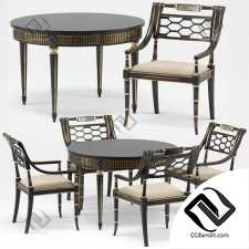 Стол и стул Table and chair Sophy's Regency Gustavian Round Dining