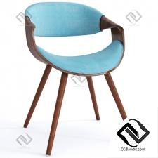 Стул Chair Curvo Mid Century Modern Walnut Wood
