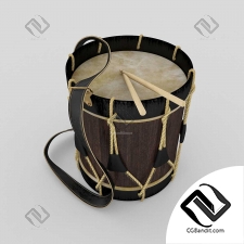 Antique hussar drum