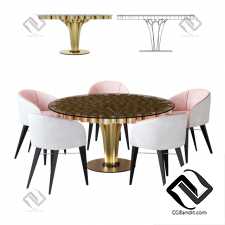 Стол и стул Table and chair Essential Home WARMLEY+Ottiu