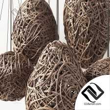 Branch decor lamp egg n1 / Люстры из веток 