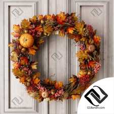 Венок из осенних листьев Autumn leaf wreath