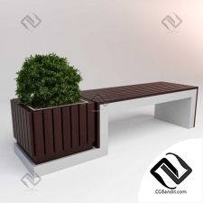 Bench with bush