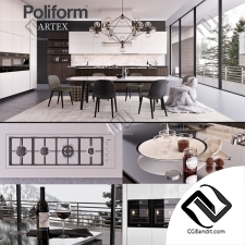 Кухня Kitchen furniture Poliform Varenna Artex 16