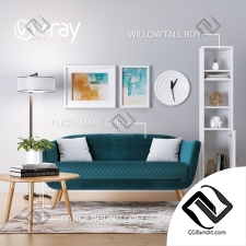 Мебель Furniture Decor Set Mineral Blue Nordic