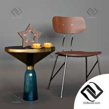 Стол и стул Table and chair BLUE INDUSTRIAL