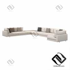 Итальянский большой угловой диван Argo от MisuraEmme со столиком
