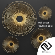 Настенный декор футуристический коралл Wall decor futuristic coral