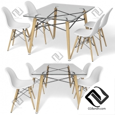 Стол и стул Table and chair Eames DSW