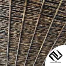 Ceiling bamboo crooked branch low n6 / Потолок из изогнутого бамбука №6