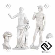 Скульптуры Афродиты и Давида