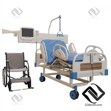Medical bed and wheelchair