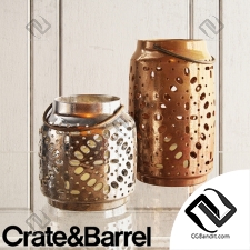 Металлические керамические фонари Сrate&barrel wisteria metallic ceramic lanterns