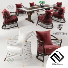 Стол и стул Table and chair Visionnaire Ipe Cavalli