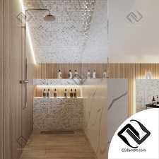 Bathroom 3d scene interior интерьер