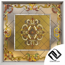 Потолочный геометрический витраж Ceiling geometric stained glass