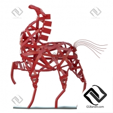 Скульптуры Sculptures Red horse